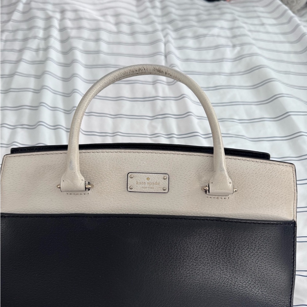 Kate Spade Black and Cream Satchel